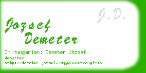 jozsef demeter business card